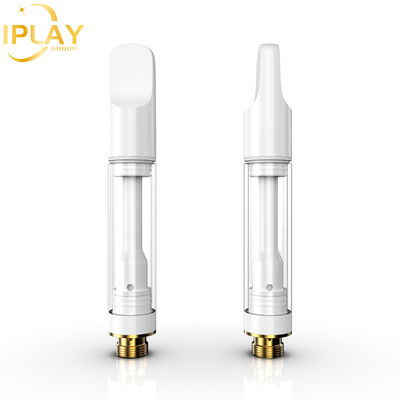kwaliteit  Wholesale CBD THC D8 Oil Cartridge Flat Round Zirconia Post 0.5ml 1ml Cartridge Fabriek