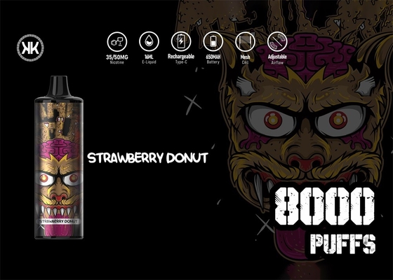 De beschikbare van de de Rookwolkenenergie van KK 8000 Navulbare Batterij van Max Vape Pen With 850mAh