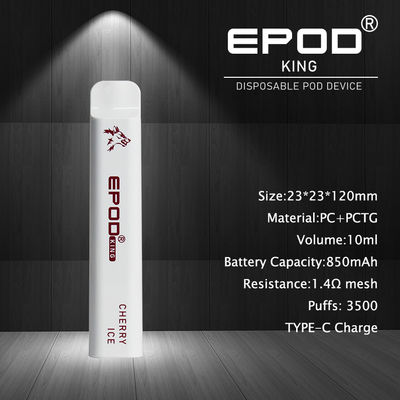 EPOD-Konings10ml Vloeistof binnen Beschikbare Navulbare Nicotinesigaret 850mAh