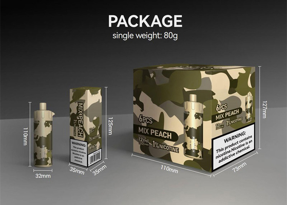 De grote Beschikbare Elektronische Sigaret 6000Puffs van de Rook Navulbare 1% Nicotine