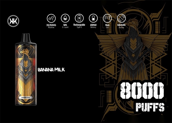 Navulbare 16ml 8000 Maximum Energie van het Rookwolken650mah de Beschikbare Vape Apparaat KK