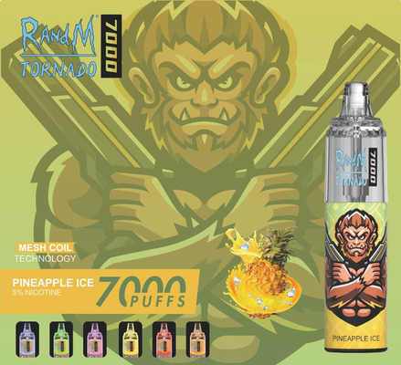 14ML Vloeibare Vapes RandM Tornado 7000 van E Rookwolken met RGB Licht van Mesh Coil And