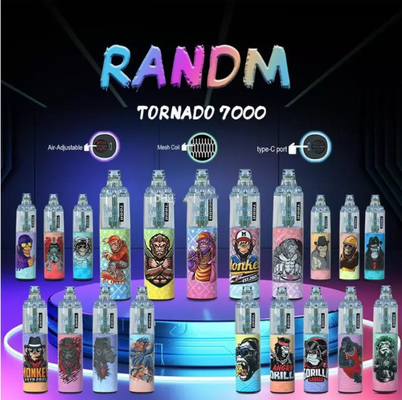 14ML Vloeibare Vapes RandM Tornado 7000 van E Rookwolken met RGB Licht van Mesh Coil And