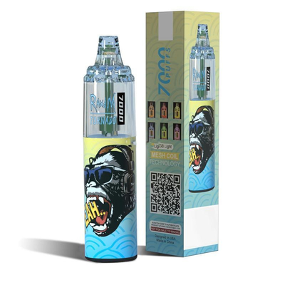 14ML Vloeibare Vapes RandM Tornado 7000 van E Rookwolken met RGB Licht van Mesh Coil And