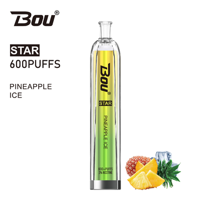 600 de Batterij van Vape BOU Star With 500mah van de Rookwolken2ml 2% Nicotine