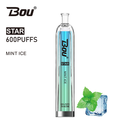 600 de Batterij van Vape BOU Star With 500mah van de Rookwolken2ml 2% Nicotine