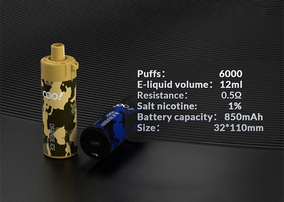 DTL Big Smoking 1% Nic Wegwerp Energy Pro 6000 Rookwolken Mesh Coil E Cig