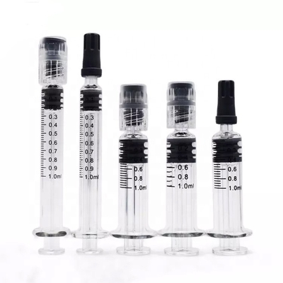 Capaciteit van het Slotspuiten 0.5ml 1ml 2.25ml van Luer van het Pyrexglas de Materiële