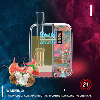 RandM Crystal Chargeable 12 Aroma's Vooraf gevulde Vape Pen Disposable Cigarette 4600 Rookwolken