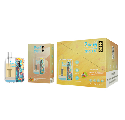 Kristal 4600 Rookwolkenpremie Vape Pen Disposable Nic Salt van 10ML RandM 12 Aroma's