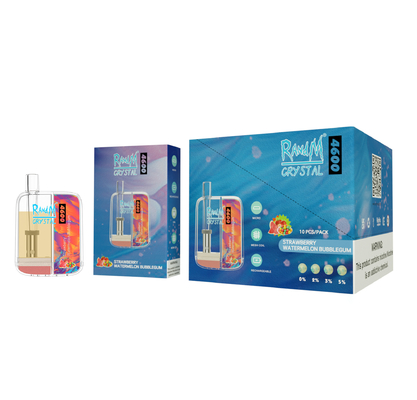 Kristal 4600 Rookwolkenpremie Vape Pen Disposable Nic Salt van 10ML RandM 12 Aroma's