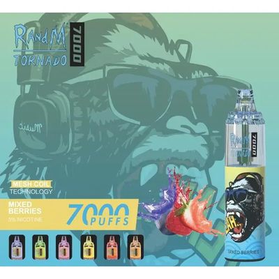 De in het groot Nicotine van randM Beschikbare 7000 Rookwolken 5% bevat 45 Aroma's Vape