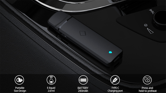 2 ml wegwerppatroon 2 in 1 Dual Flavour Vaporizer Pod-apparaat met Type-C-oplader