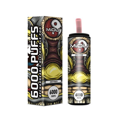 650mAh navulbare Vape Beschikbare Miou 6000 Rookwolk5% Nicotine
