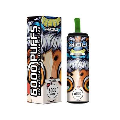 650mAh navulbare Vape Beschikbare Miou 6000 Rookwolk5% Nicotine