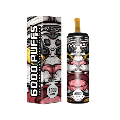 650mAh navulbare Vape Beschikbare Miou 6000 Rookwolk5% Nicotine