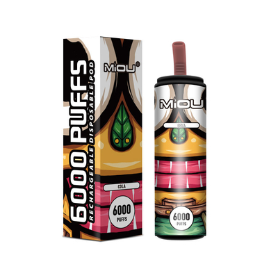 650mAh navulbare Vape Beschikbare Miou 6000 Rookwolk5% Nicotine