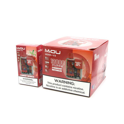 Warm verkoop Miou V3 20 smaken wegwerp Vape Display Scherm 12000 puffs Nicotine E Cig Vape