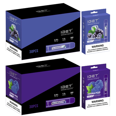 280mah Watermelom IGET Vape Beschikbare JANNA Vape Pen 450 Rookwolken