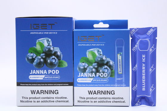 De Elektronische Vape Pen van IGET JANNA 1.6ml, 450 Rookwolkene Vloeibare Sigaret