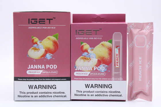 De Elektronische Vape Pen van IGET JANNA 1.6ml, 450 Rookwolkene Vloeibare Sigaret