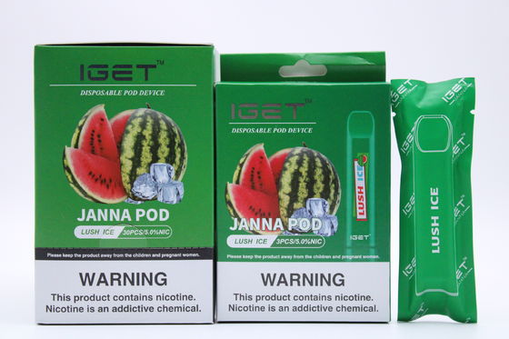 De Elektronische Vape Pen van IGET JANNA 1.6ml, 450 Rookwolkene Vloeibare Sigaret