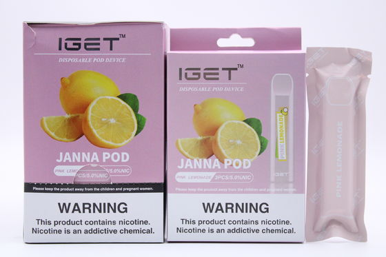 De Elektronische Vape Pen van IGET JANNA 1.6ml, 450 Rookwolkene Vloeibare Sigaret