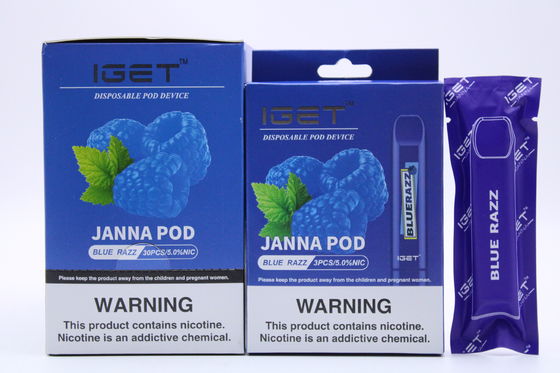 De Elektronische Vape Pen van IGET JANNA 1.6ml, 450 Rookwolkene Vloeibare Sigaret