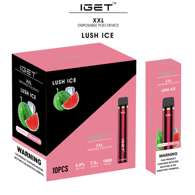 1800 de Peule Sigaret van de Rookwolken7ml XXL IGET Vape Beschikbare Verstuiver