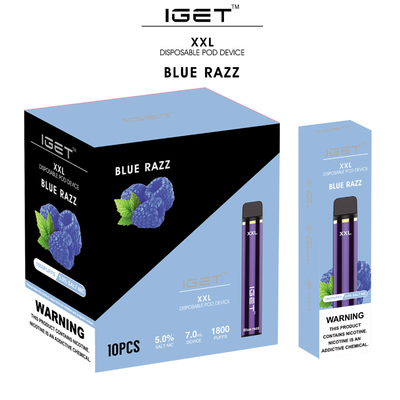 1800 de Peule Sigaret van de Rookwolken7ml XXL IGET Vape Beschikbare Verstuiver