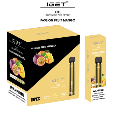 1800 de Peule Sigaret van de Rookwolken7ml XXL IGET Vape Beschikbare Verstuiver