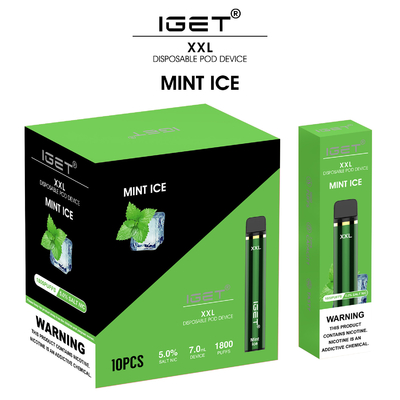 Authentieke Iget 1800 Rookwolk Draagbare Peul Vape, Rokende de Verstuiverpen van 7ml XXL