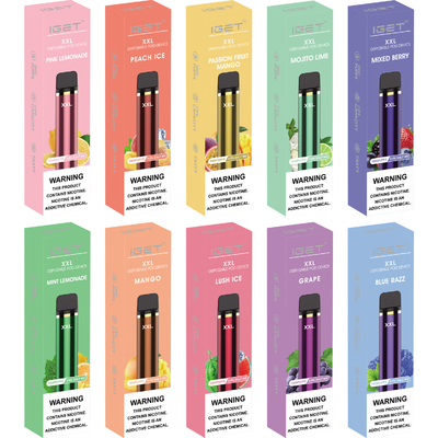Authentieke Iget 1800 Rookwolk Draagbare Peul Vape, Rokende de Verstuiverpen van 7ml XXL