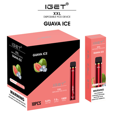 Authentieke Iget 1800 Rookwolk Draagbare Peul Vape, Rokende de Verstuiverpen van 7ml XXL