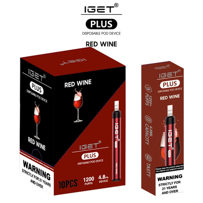 Beschikbare Minie Sigaret 1200 Rookwolken 4.8ml van 650mAh IGET Vape