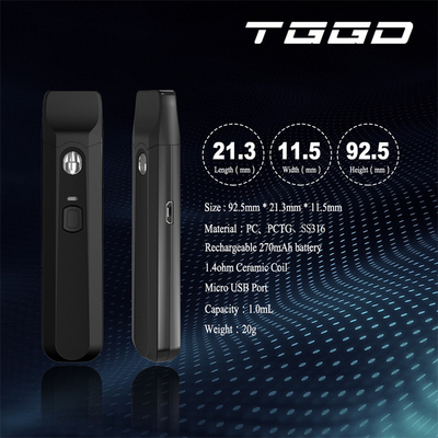 280mah 1.0ml P15 CBD Beschikbare Vape Pen Custom Color Portable