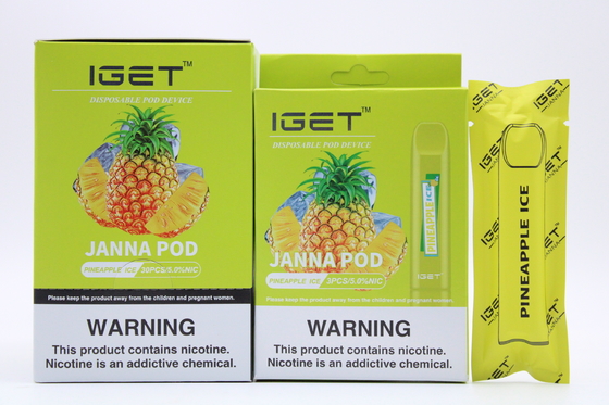 Beschikbare de Nicotinepeulen van het litchiijs IGET Vape 450 Rookwolken