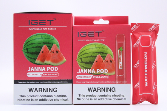 Beschikbare de Nicotinepeulen van het litchiijs IGET Vape 450 Rookwolken