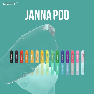 1.6ml 450 Rookwolken Beschikbare Vape Pen Pod Device IGET JANNA Disposable