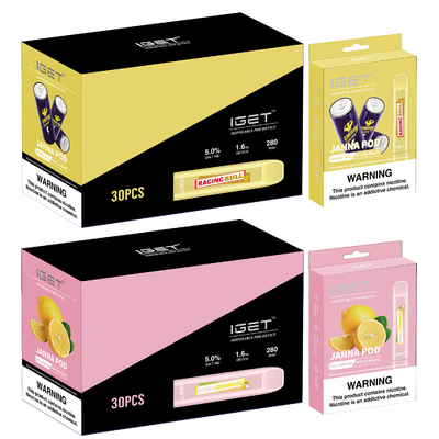 450 Rookwolken 1.6ml IGET Vape Beschikbare JANNA Electronic Cigarette