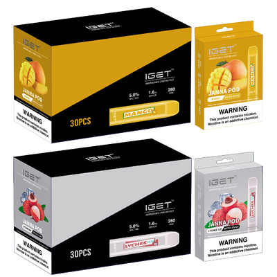 450 Rookwolken 1.6ml IGET Vape Beschikbare JANNA Electronic Cigarette