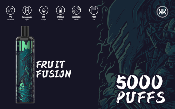 Beschikbare Vape 5000Puffs E de Sigaren Veelvoudige Aroma's van 850mAh EPOD