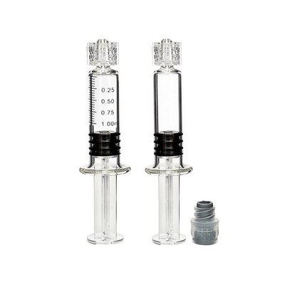 1/6 Spuit van het de Olieglas van Cbd van het Scharinstrument, 1ml Vooraf gevulde Luer-Slotspuiten