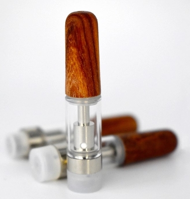 Ceramisch van het de Peulsysteem van de Rol0.5ml 1ml CBD Vape Patroon Houten de Uiteindenglas