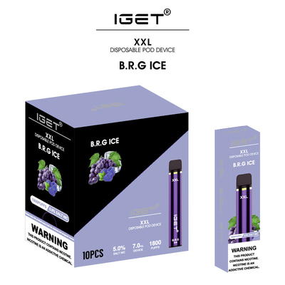 De beschikbare Beschikbare Pen van de 30 Aroma'srook van XXL 1800f 7.0ml IGET Vape