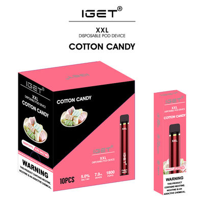 De in het groot Originele Sigaret Iget XXL 1800 van Iget E puft 30 Aroma's7ml 5% Nicotine