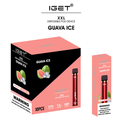 IGET XXL 1800 PUFT de originele nicotine van de vapepen 7ml 5% van de igetfabriek beschikbare