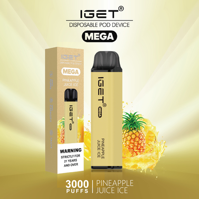 De Beschikbare MEGA 3000 ROOKWOLKEN van Nic Available IGET Vape 24 Aroma's