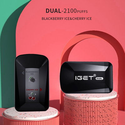 De NIEUWE DUBBELE 2100 ROOKWOLKEN van IGET 2 aroma's in 1 prijs van de apparaten8ml 1000mAh originele fabriek