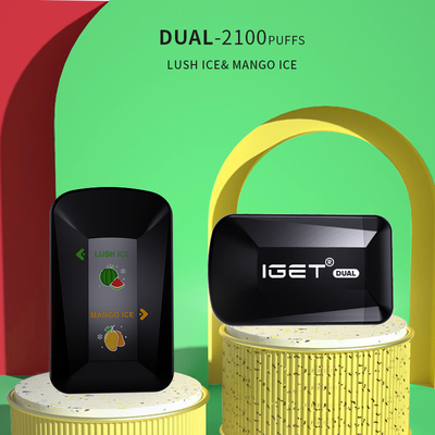 De NIEUWE DUBBELE 2100 ROOKWOLKEN van IGET 2 aroma's in 1 prijs van de apparaten8ml 1000mAh originele fabriek